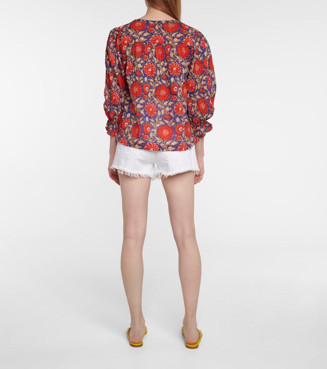 Champagne Floral Velvet Top main image 0