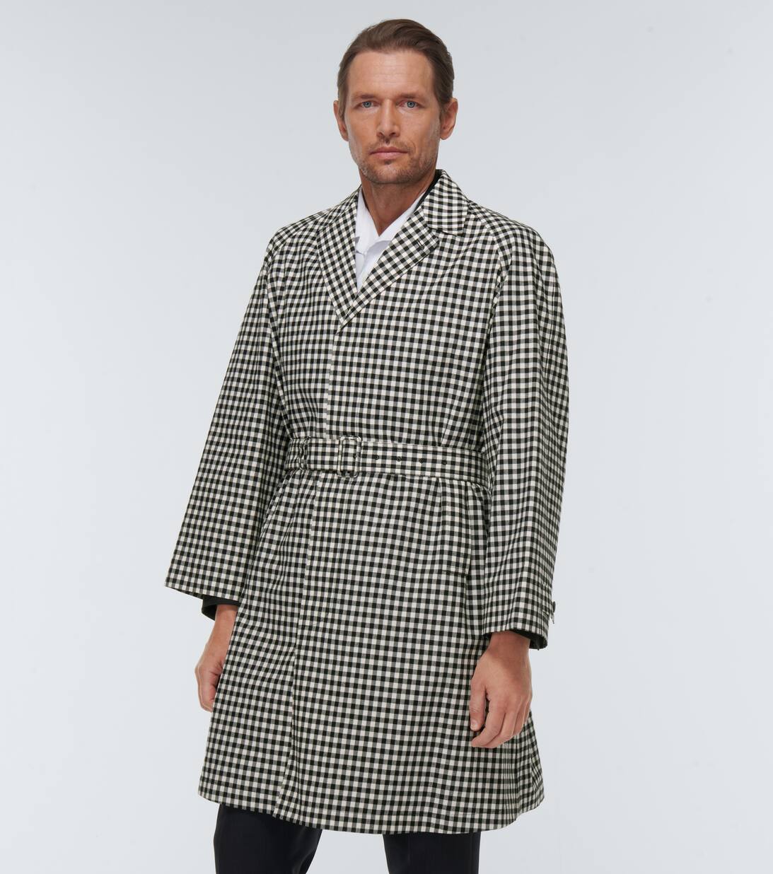 Prada gingham coat Clearance
