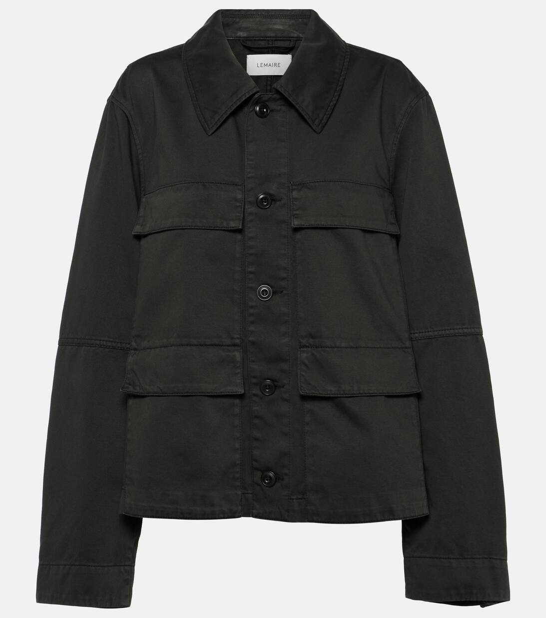 Cotton Jacket in Green Lemaire Mytheresa