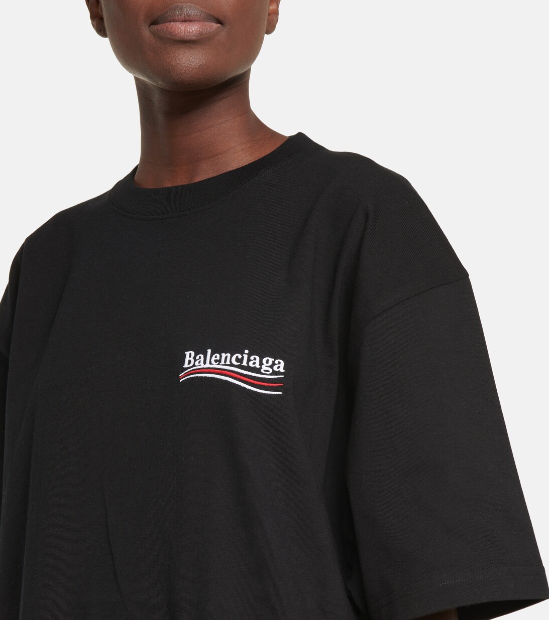 Logo Cotton T Shirt In Black Balenciaga Mytheresa Logo Cotton T Shirt In Black Balenciaga Mytheresa