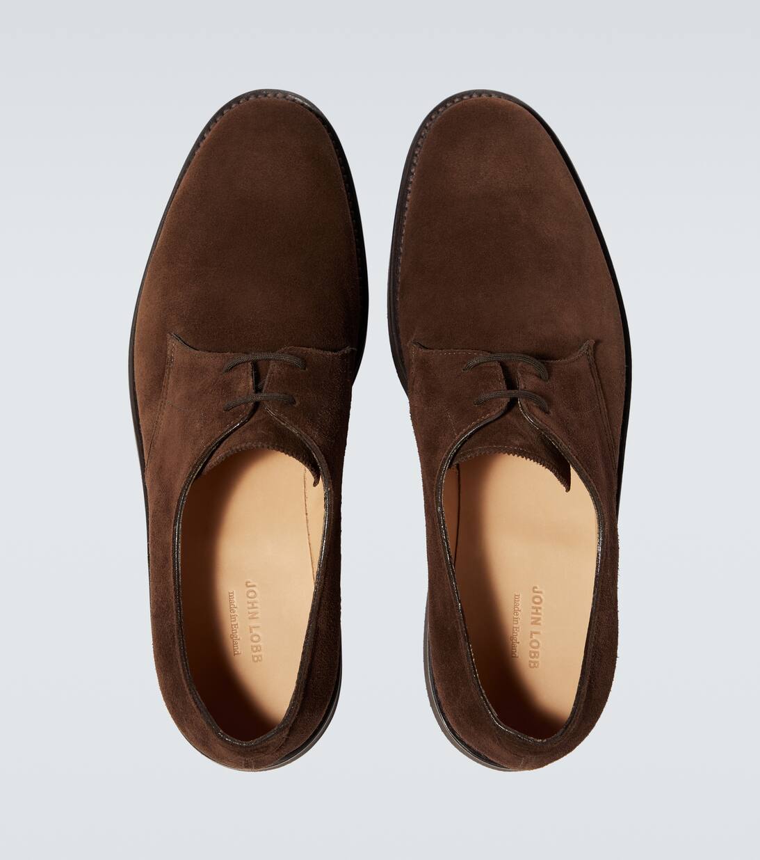 Haldon Derby Suede Shoes in Brown John Lobb Mytheresa