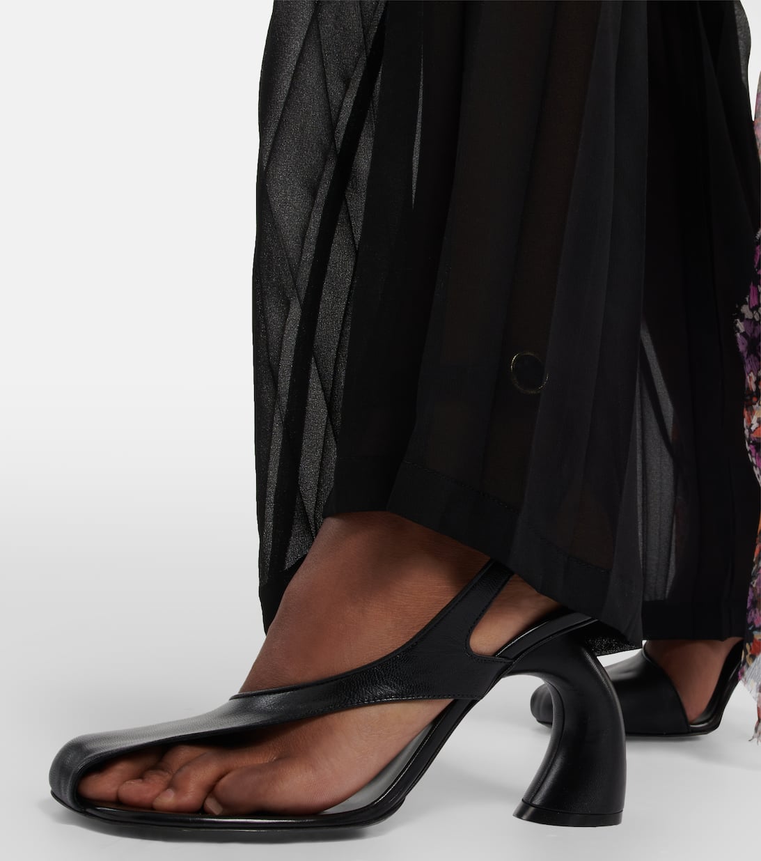 Leather Sandals in Black - Dries Van Noten | Mytheresa