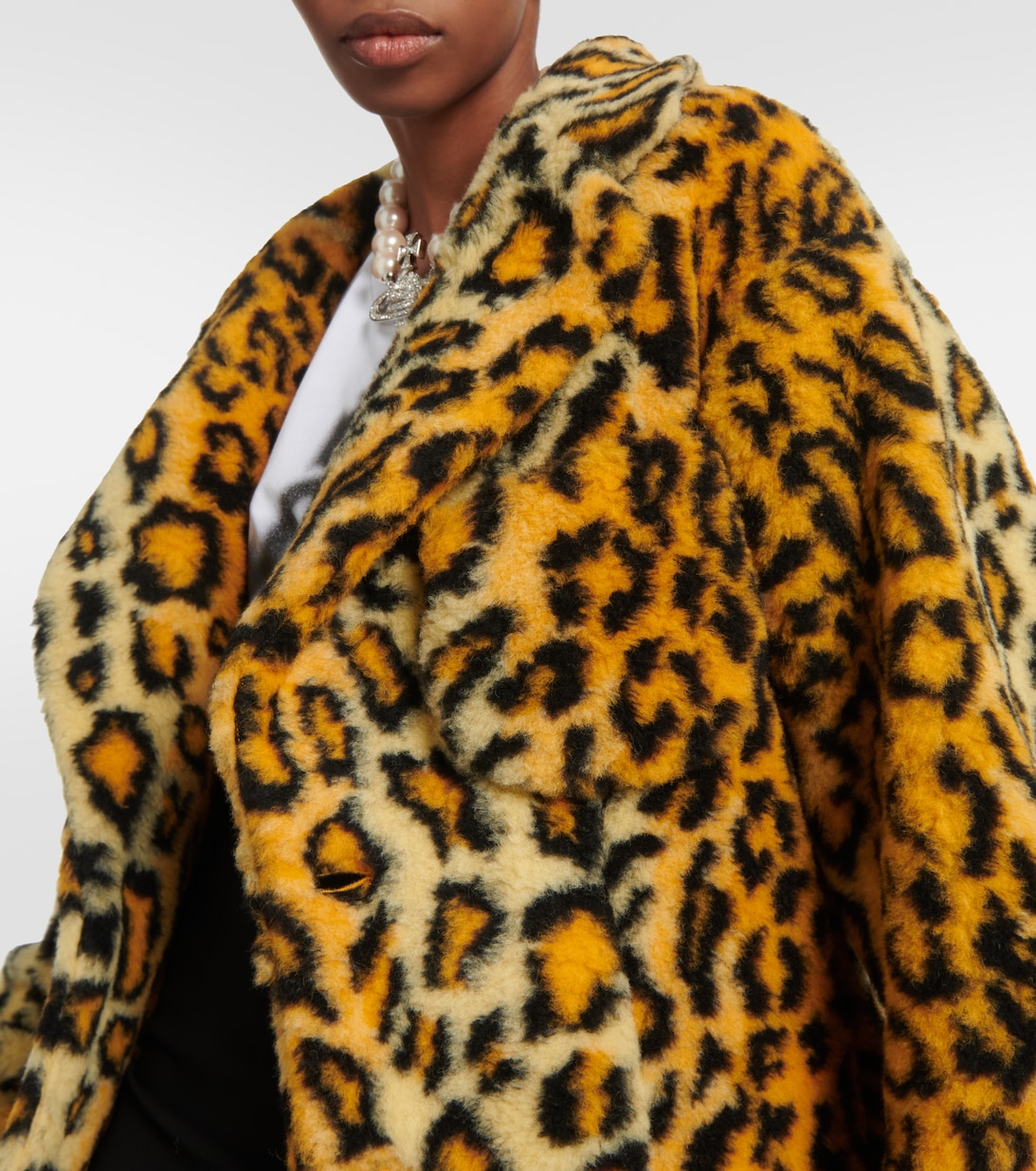Vintage Vivienne Westwood Soft Faux Fur Leopard Print Jacket W Back Swag