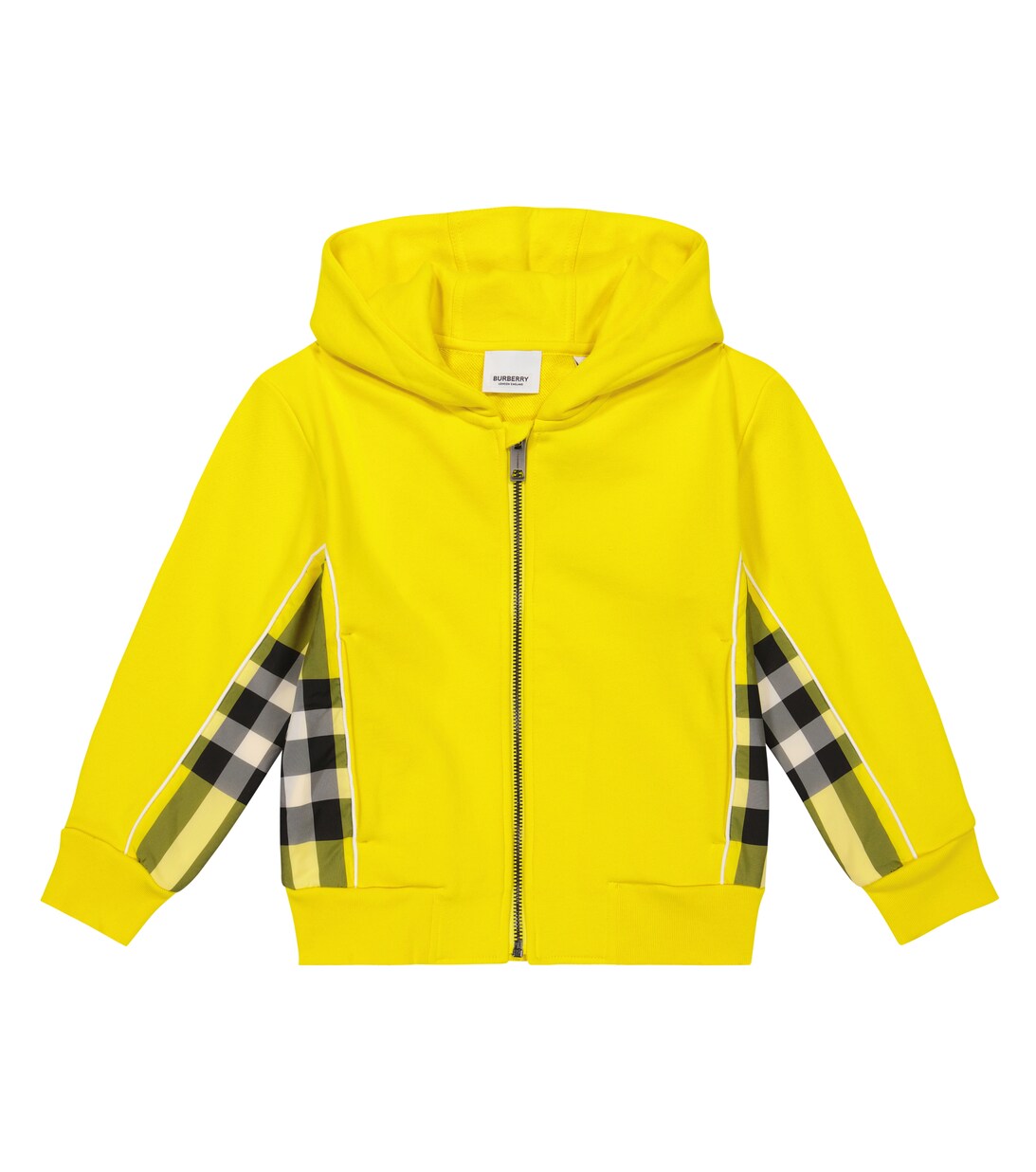 Zipped Cotton Hoodie in Yellow - Burberry Kids | Mytheresa