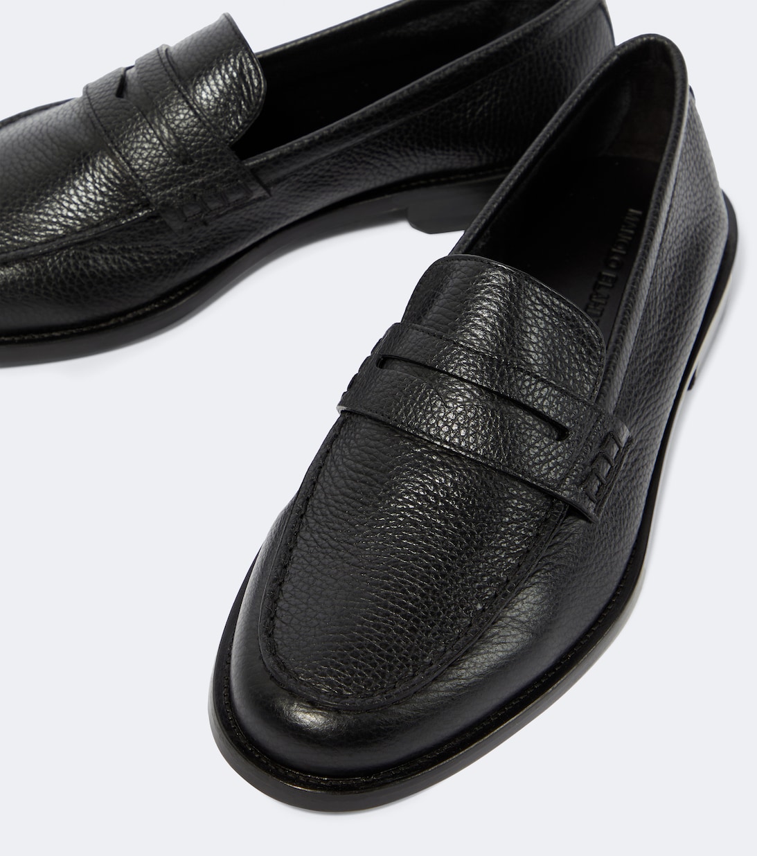 Perroquet Shoes Hard Penny Loafers - Black Leather
