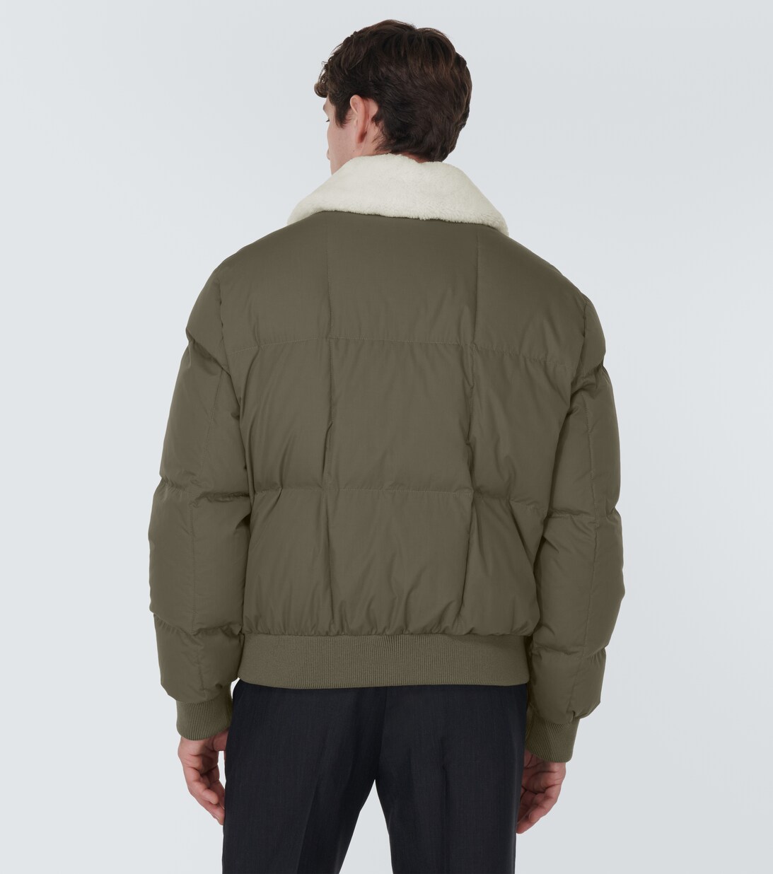prada green puffer