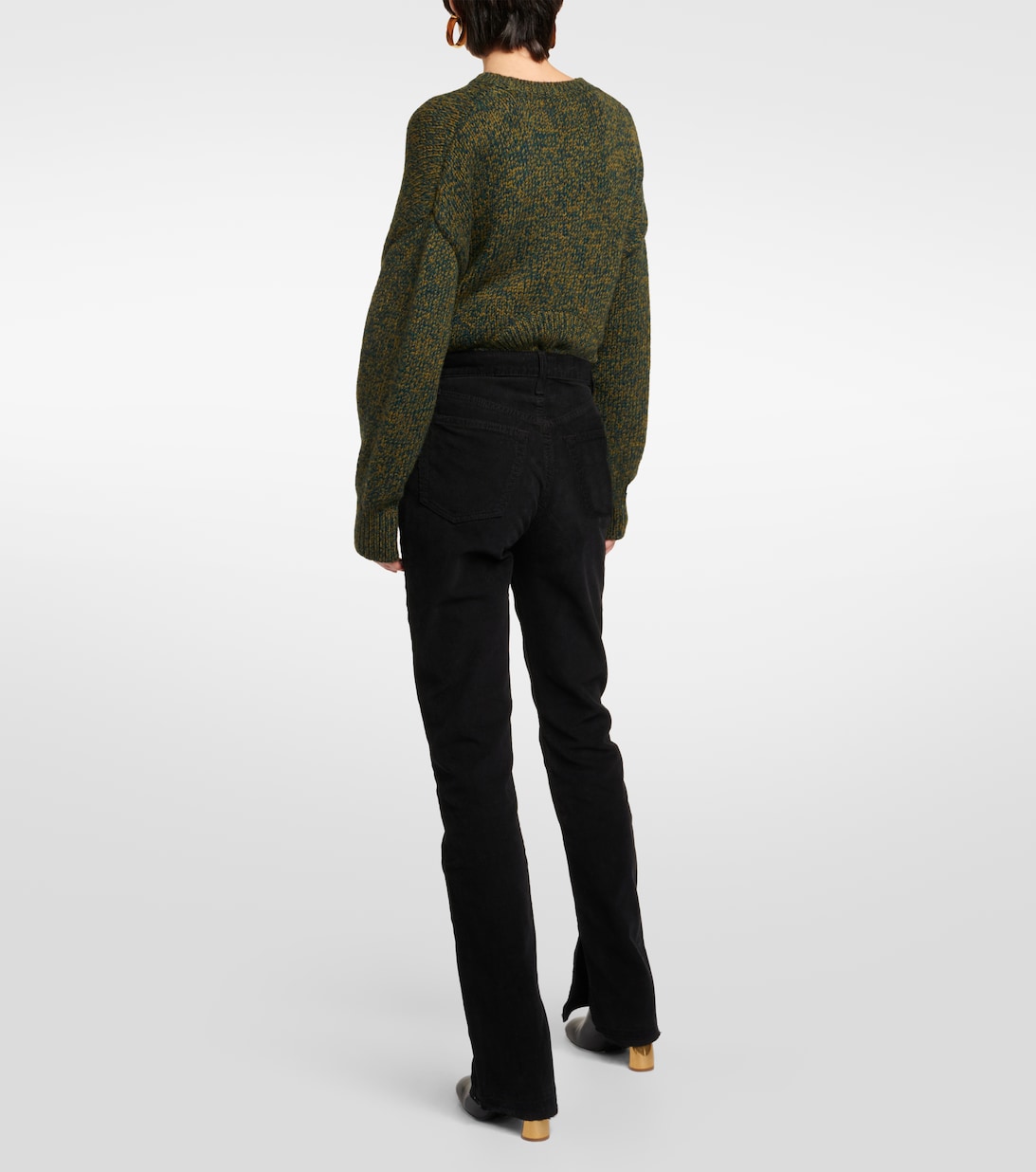 Run Fly Miesten Corduroy Bootcut 70 Luvun Flare Housut Tupakanvari