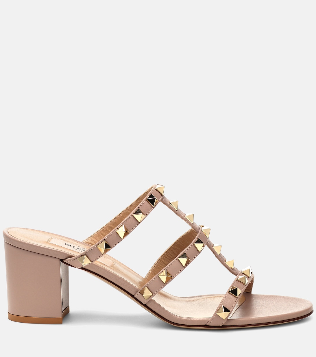 Valentino Women's Rockstud Leather Sandals Pink