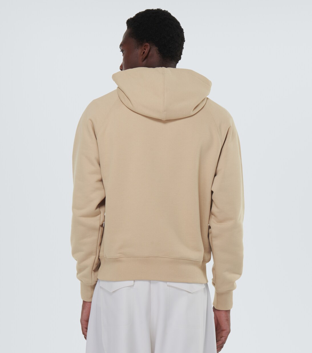 Ami De Coeur Cotton Jersey Hoodie in Beige - Ami Paris | Mytheresa