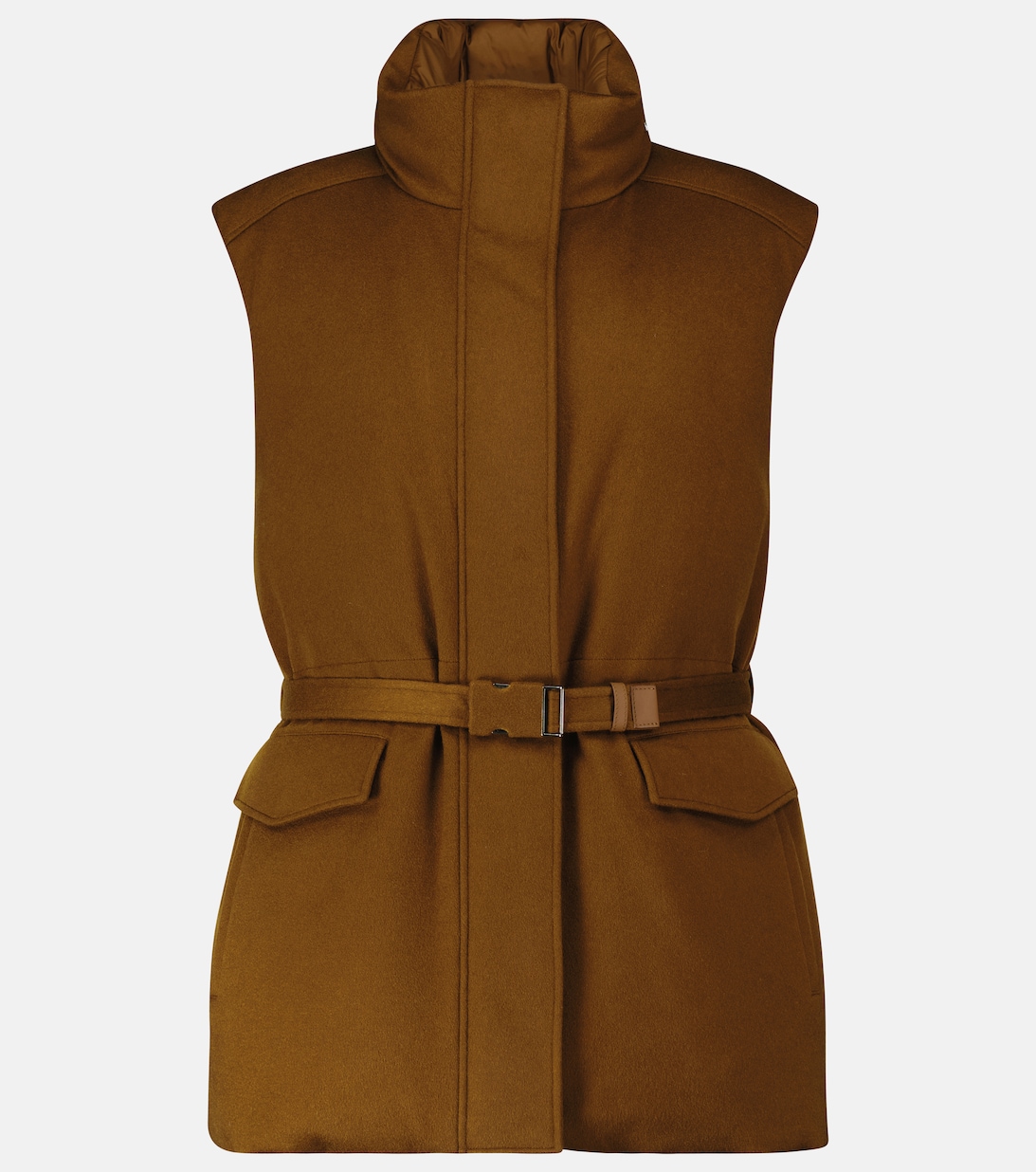 belted down vest