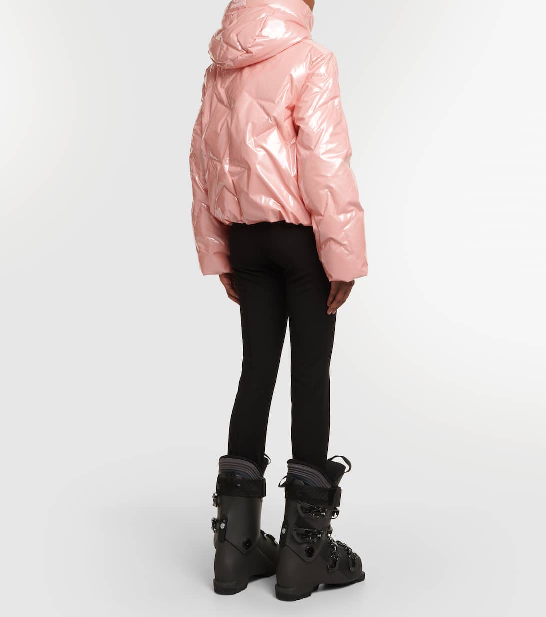 metallic pink ski jacket