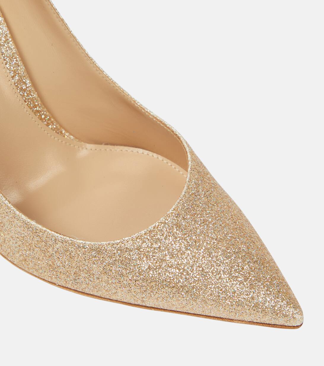 Gianvito 105 Glitter Pumps in Gold Gianvito Rossi Mytheresa