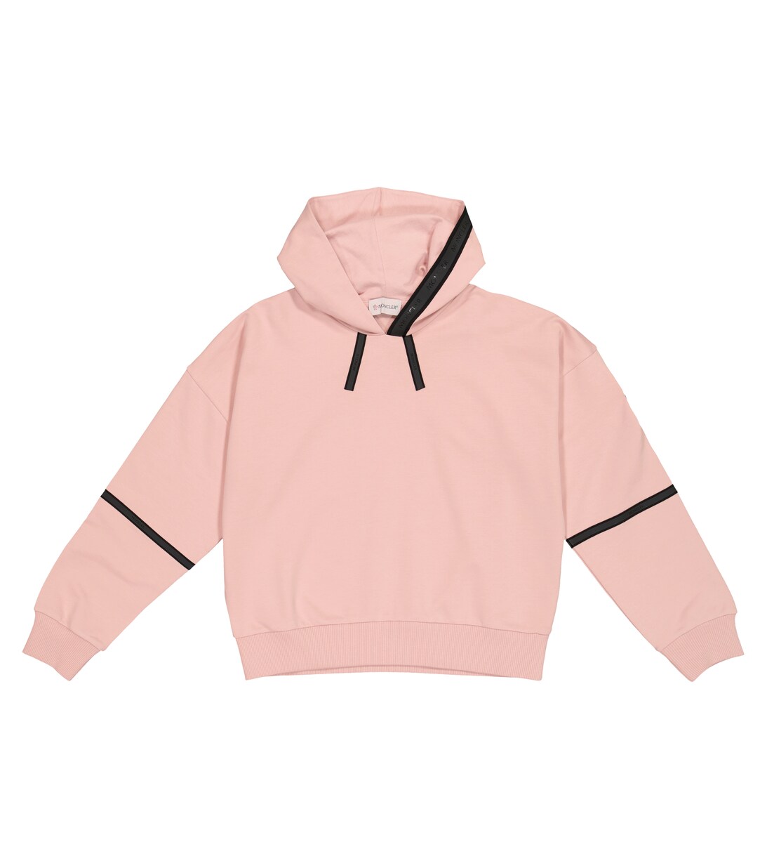 Stretch Cotton Hoodie in Pink - Moncler Enfant | Mytheresa