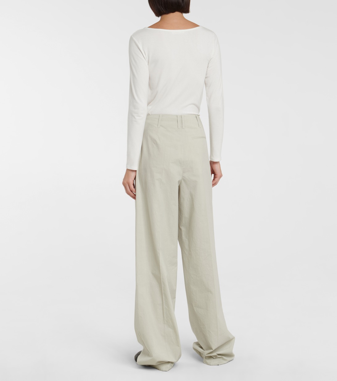 Pantalon Ample En Coton Beige - Taille Unique, NEUF Sans étiquettes