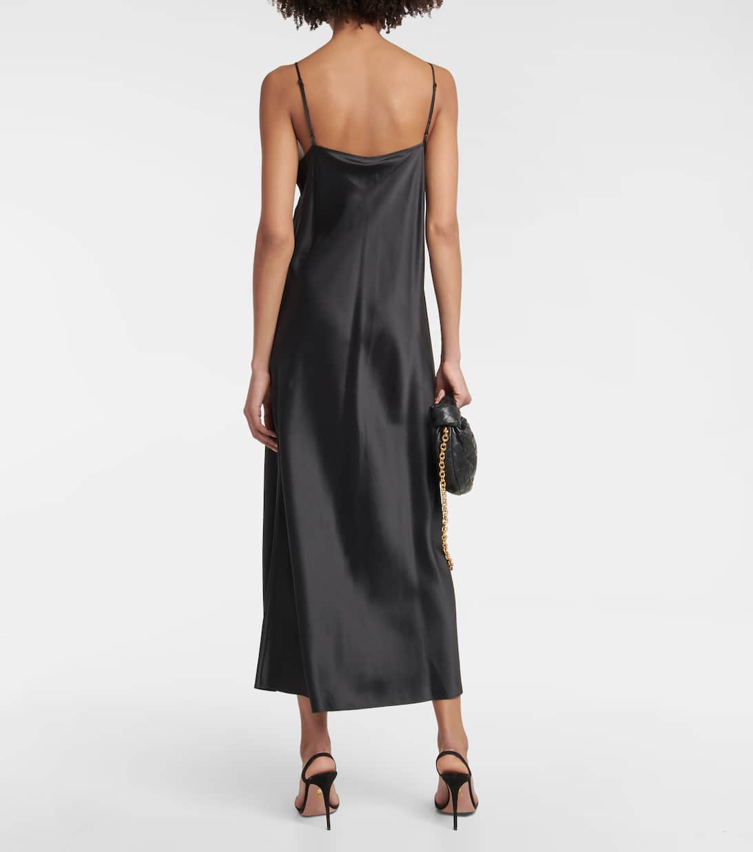 Clea Silk Satin Slip Dress in Black Joseph Mytheresa