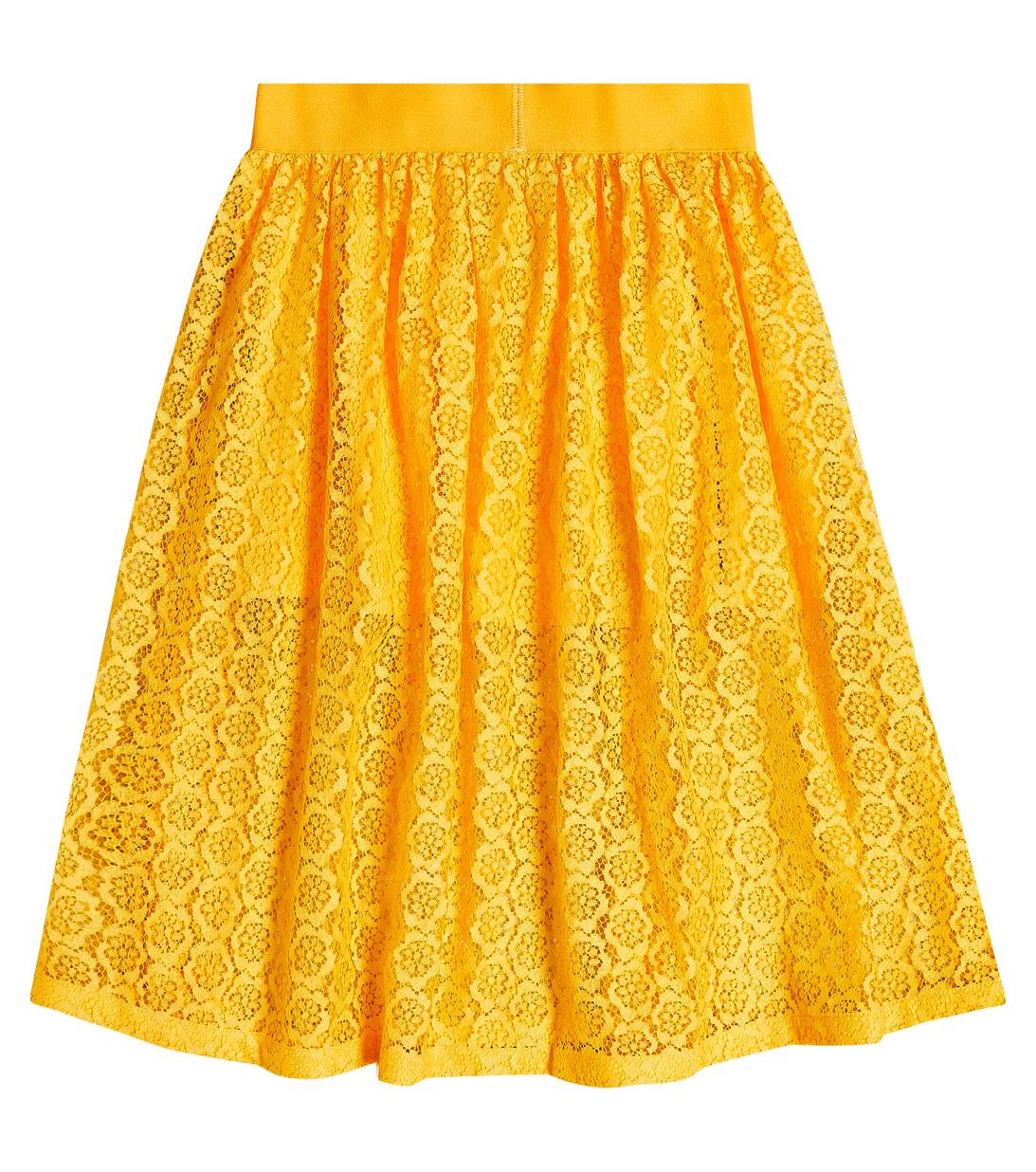 Embroidered Lace Skirt in Yellow Mini Rodini Mytheresa