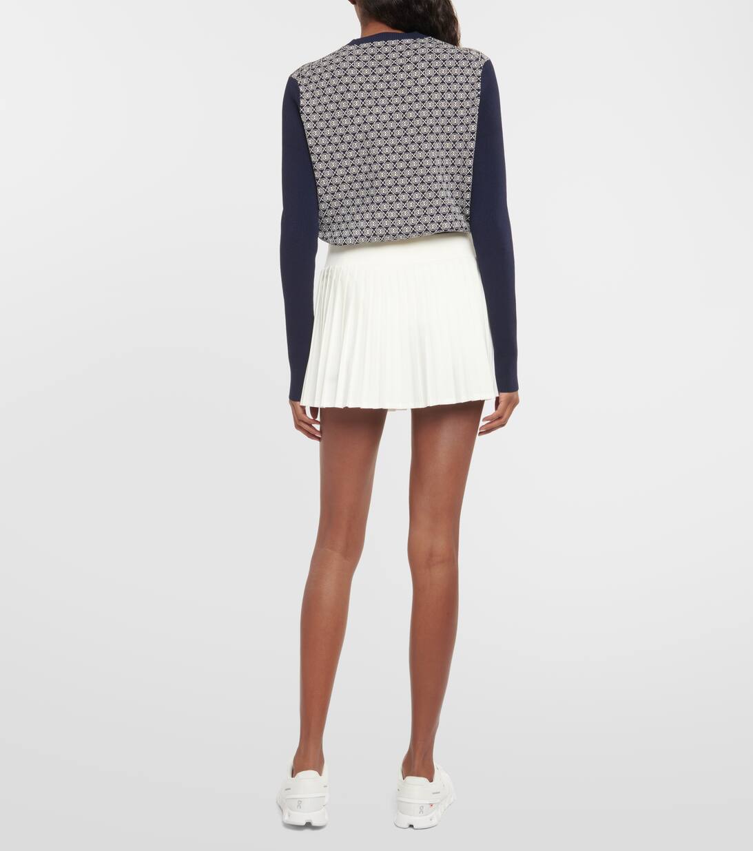 Pleated Jersey Tennis Skirt in White Tory Sport Mytheresa