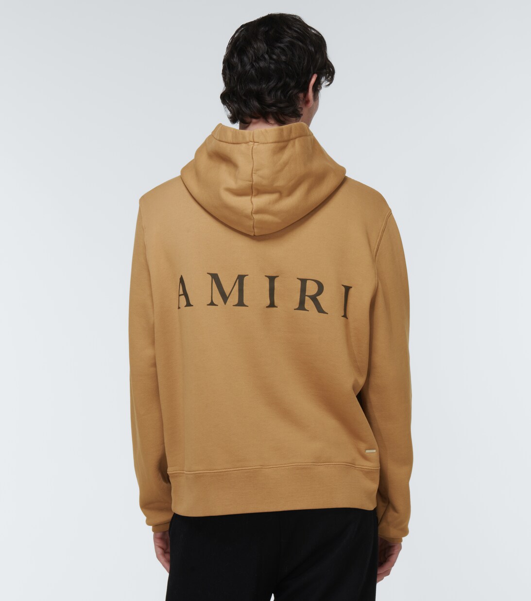 Logo Cotton Jersey Hoodie in Brown - Amiri | Mytheresa