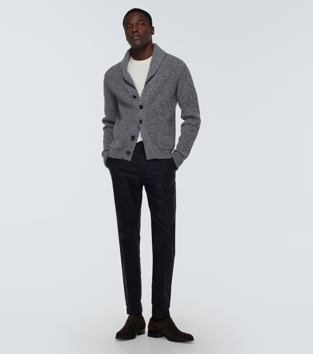 Cashmere Cardigan in Grey - Tom Ford | Mytheresa