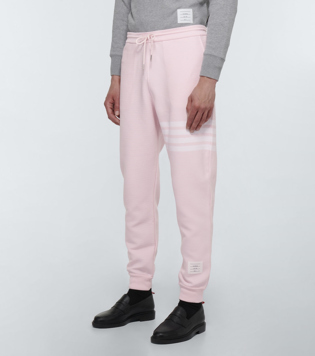 4 Bar Cotton Sweatpants in Pink - Thom Browne | Mytheresa