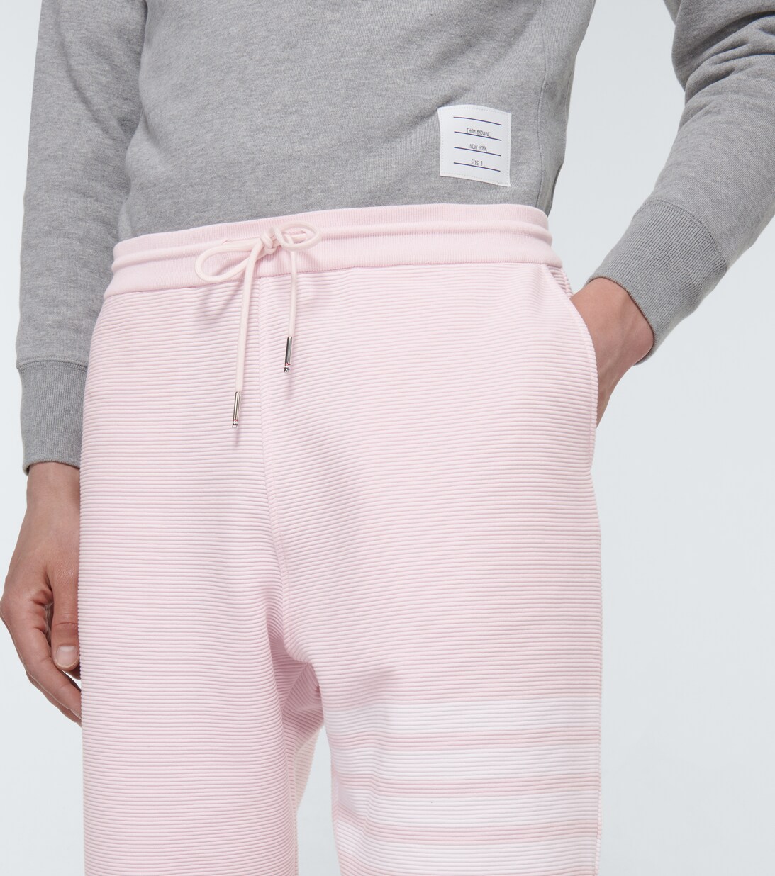 4 Bar Cotton Sweatpants in Pink - Thom Browne | Mytheresa