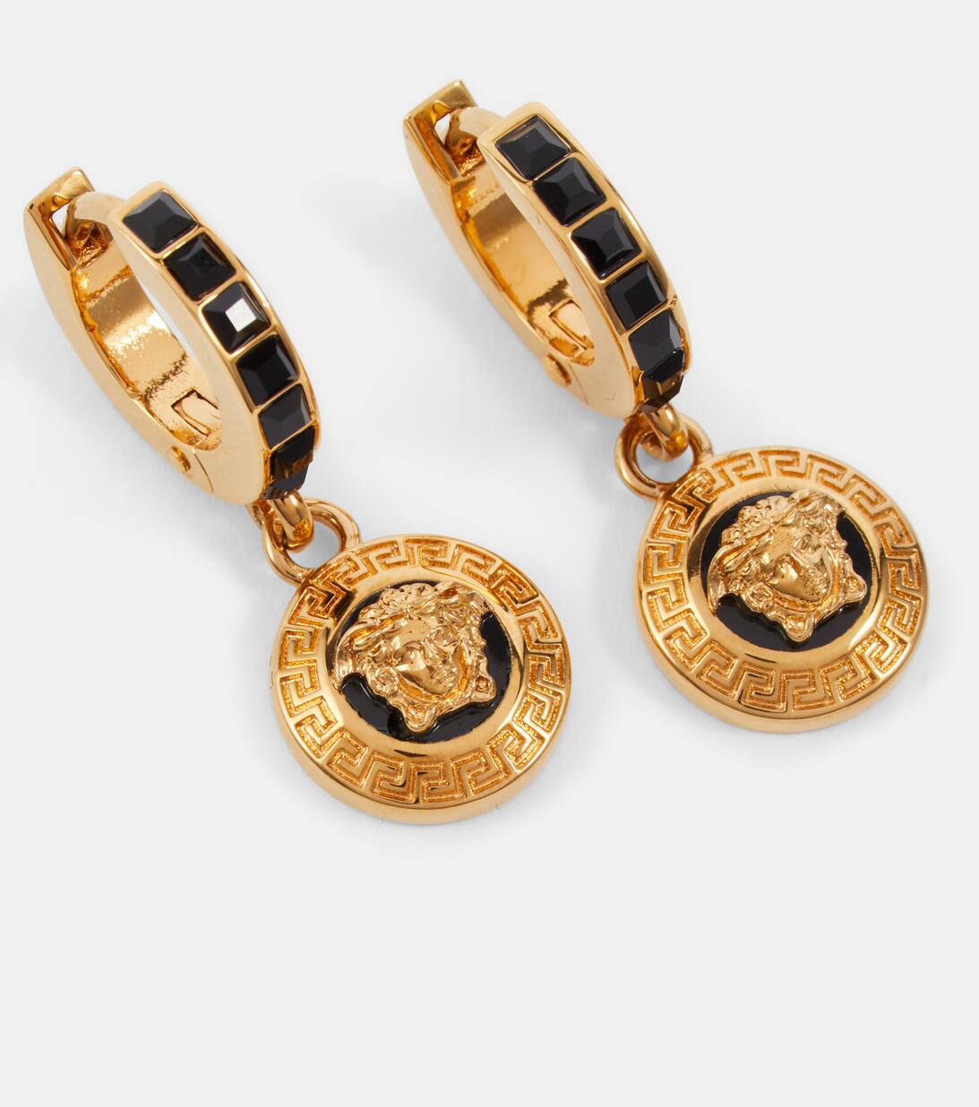 Medusa Embellished Earrings in Gold Versace Mytheresa