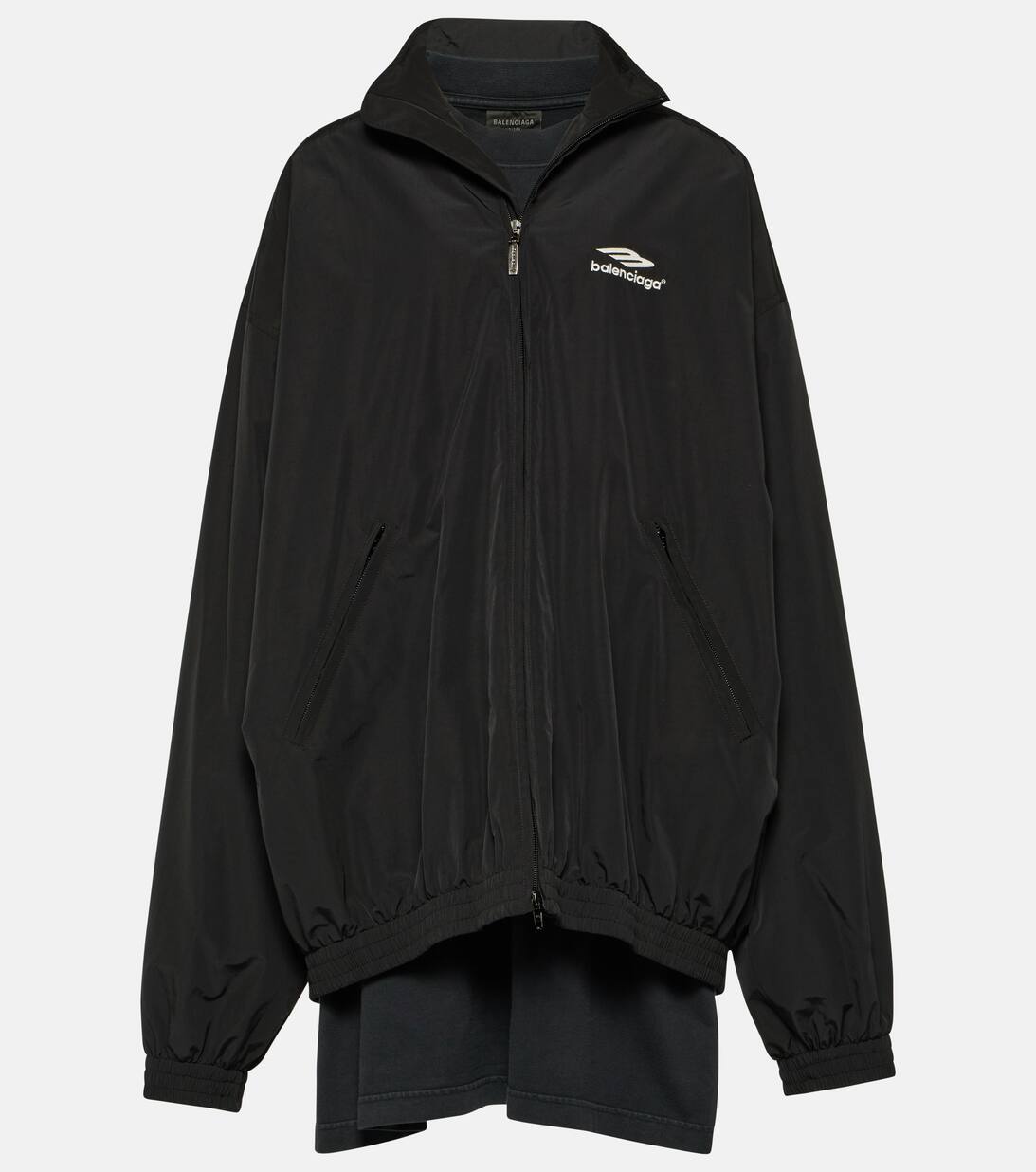Technical Poplin Track Jacket in Black Balenciaga Mytheresa
