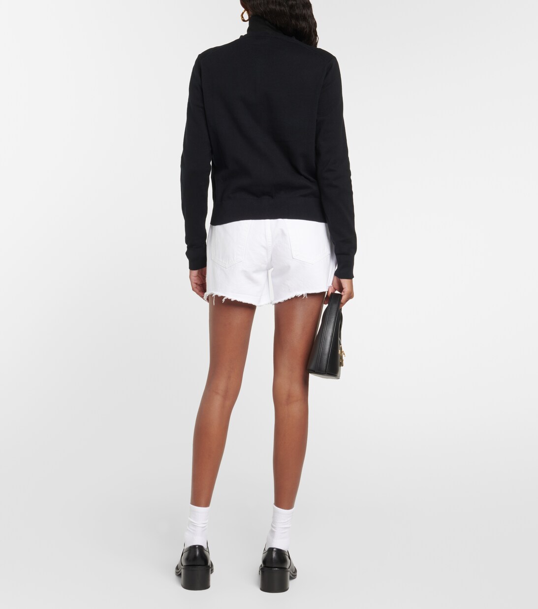 Repeat Chunky Knit Cotton-Blend Polo Cardigan