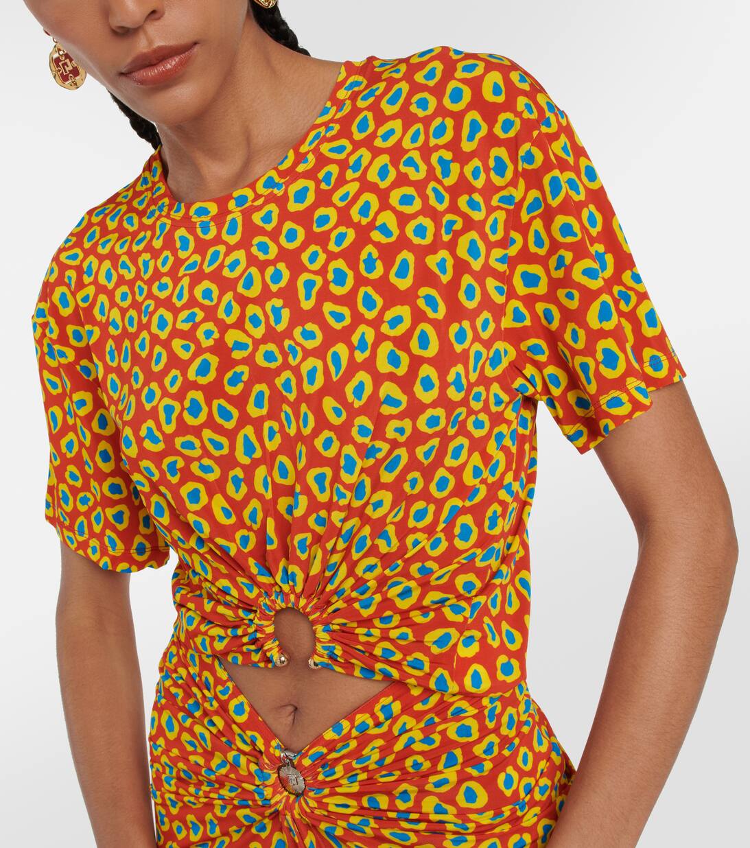 Second Skin Leopard Print Top in Multicoloured - Paco Rabanne | Mytheresa