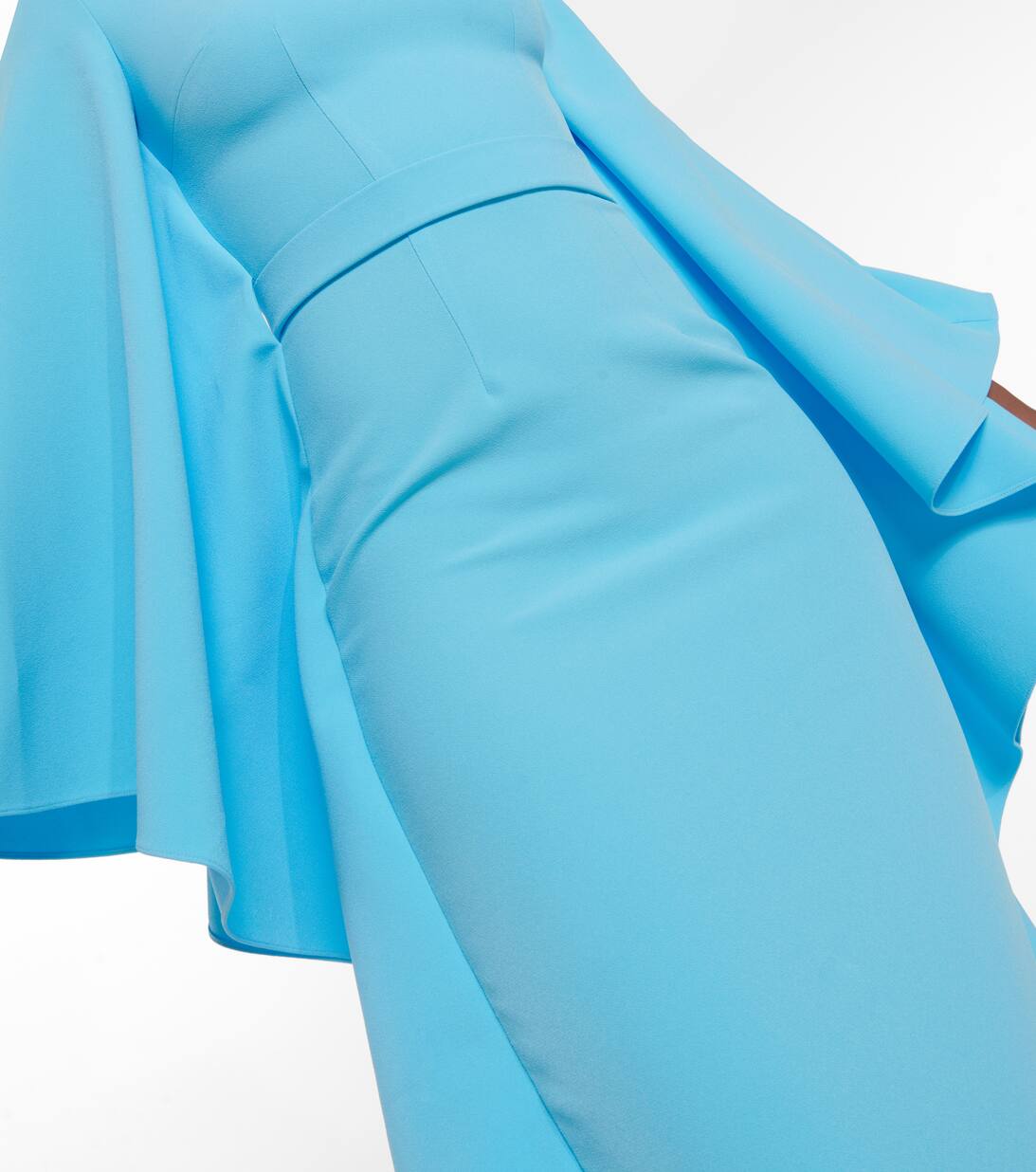 Boat N Flared Belted Maxi Dress in Blue Safiyaa Mytheresa