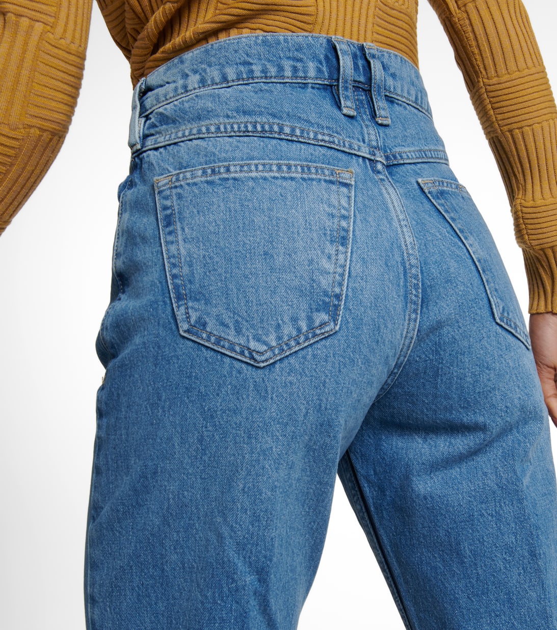 Le High N Tight High Rise Jeans in Blue Frame Mytheresa
