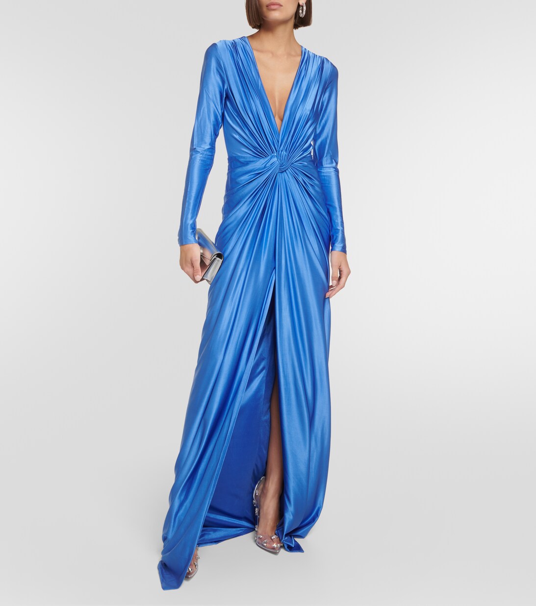 Swanson - Silk Satin Bow Back Hourglass Gown