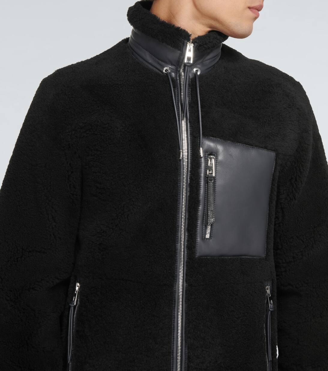 Shearling Jacket in Black Loewe Mytheresa