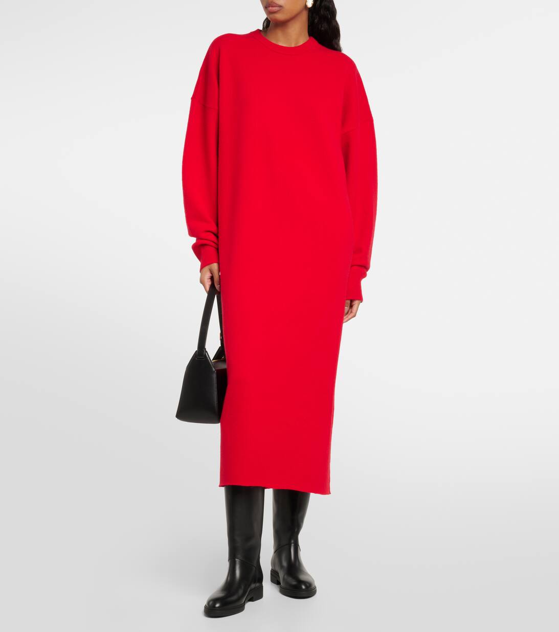 Weird Cashmere Blend Maxi Dress in Red Extreme Cashmere Mytheresa