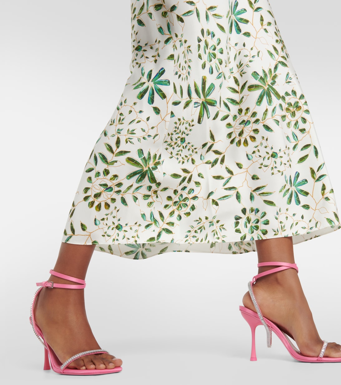 HS6639 Floral Appliqué Embroidered Long Dress