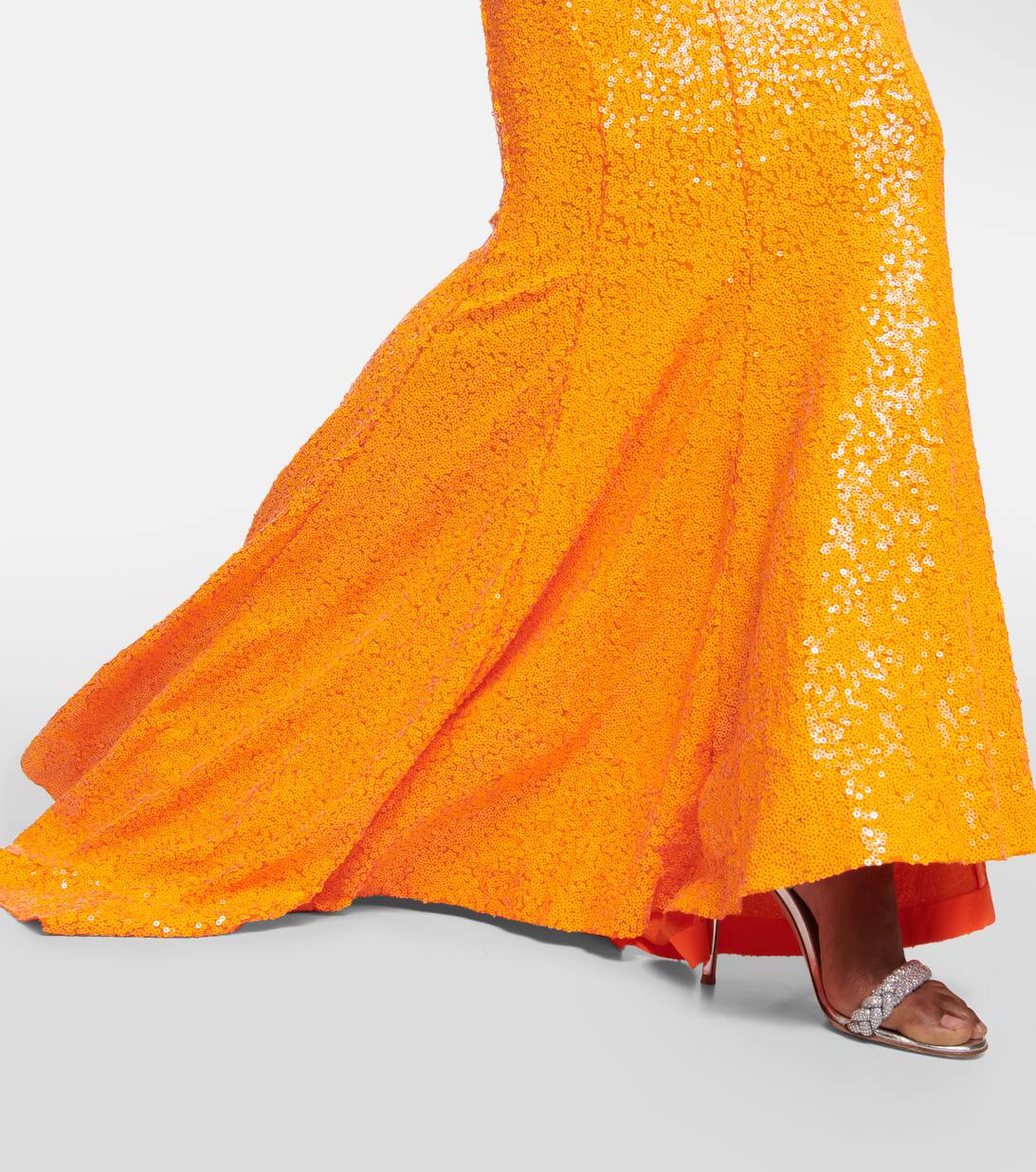 Sequined Gown in Orange Norma Kamali Mytheresa