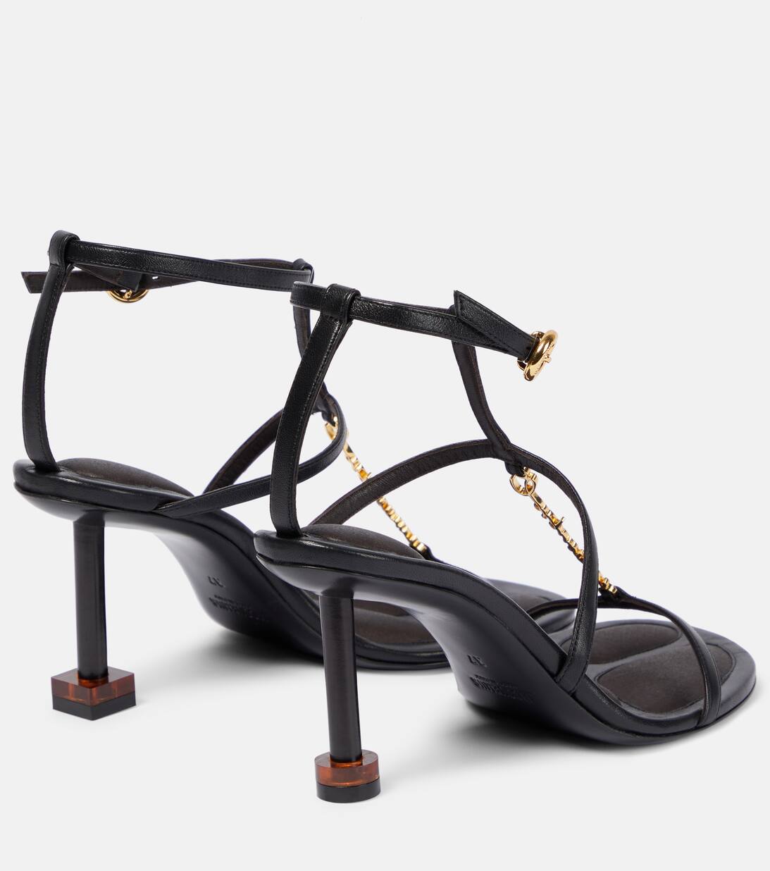 Les Sandales Pralu Leather Sandals in Black Jacquemus Mytheresa