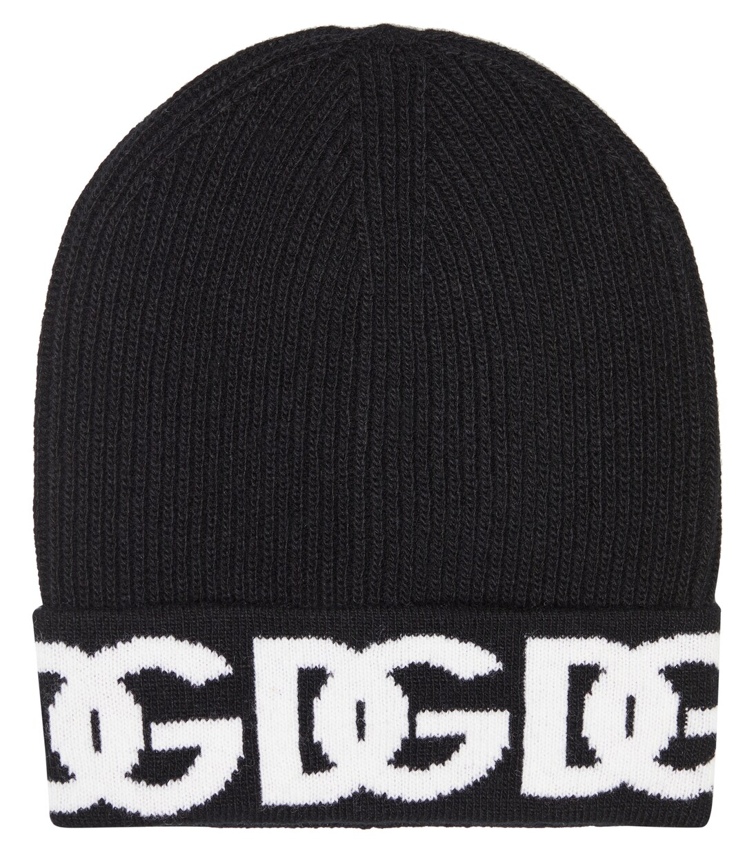 Dolce & Gabbana Black Solid Wool Knitted Winter Beanie Cap Hat