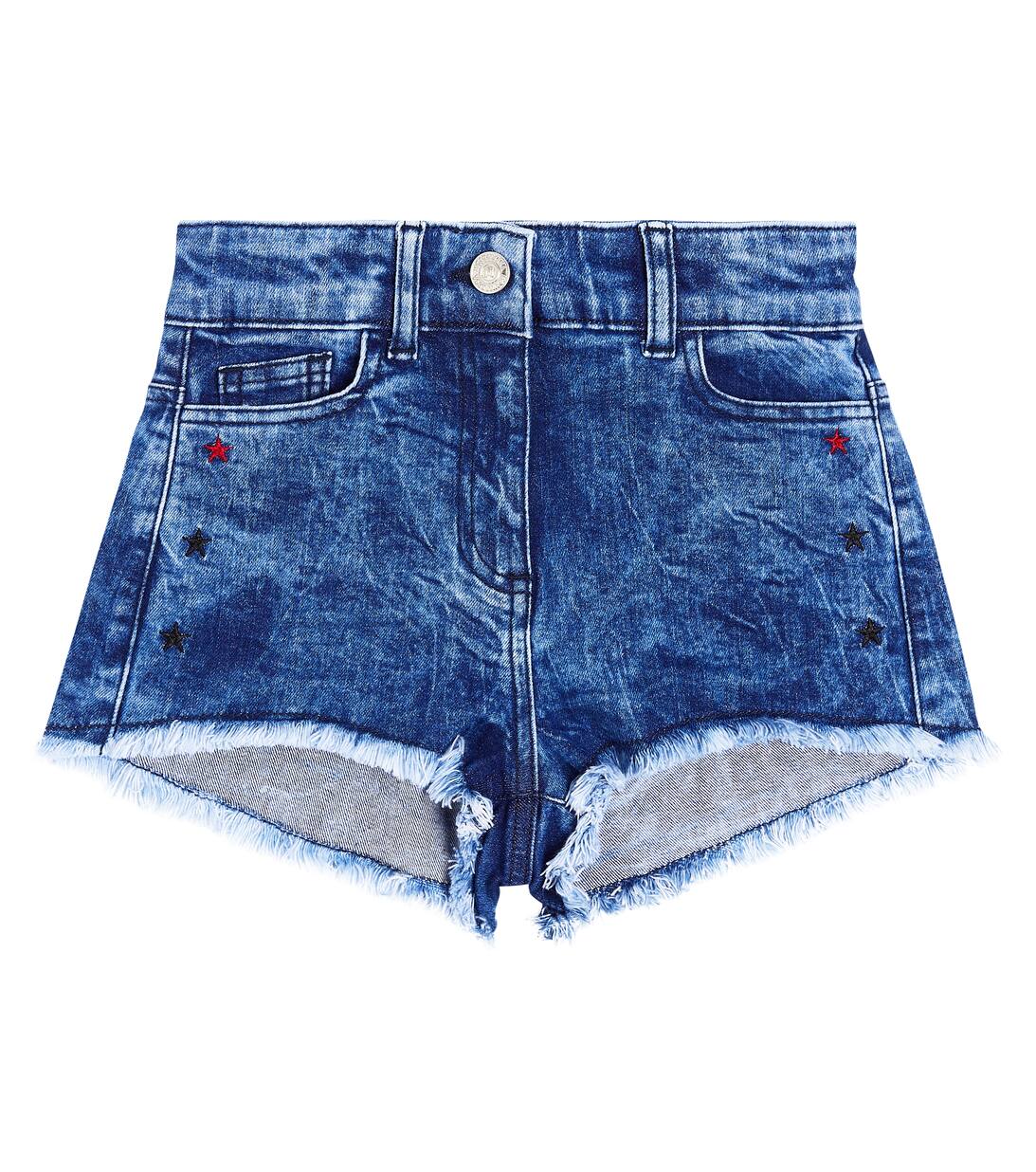 Embroidered Denim Shorts in Blue Monnalisa Mytheresa