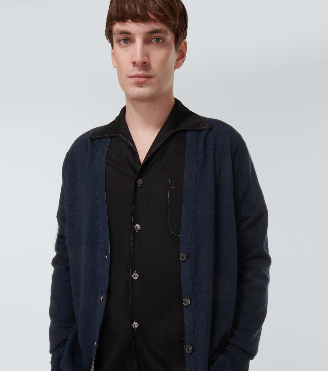 Wool Cardigan in Blue - Maison Margiela | Mytheresa