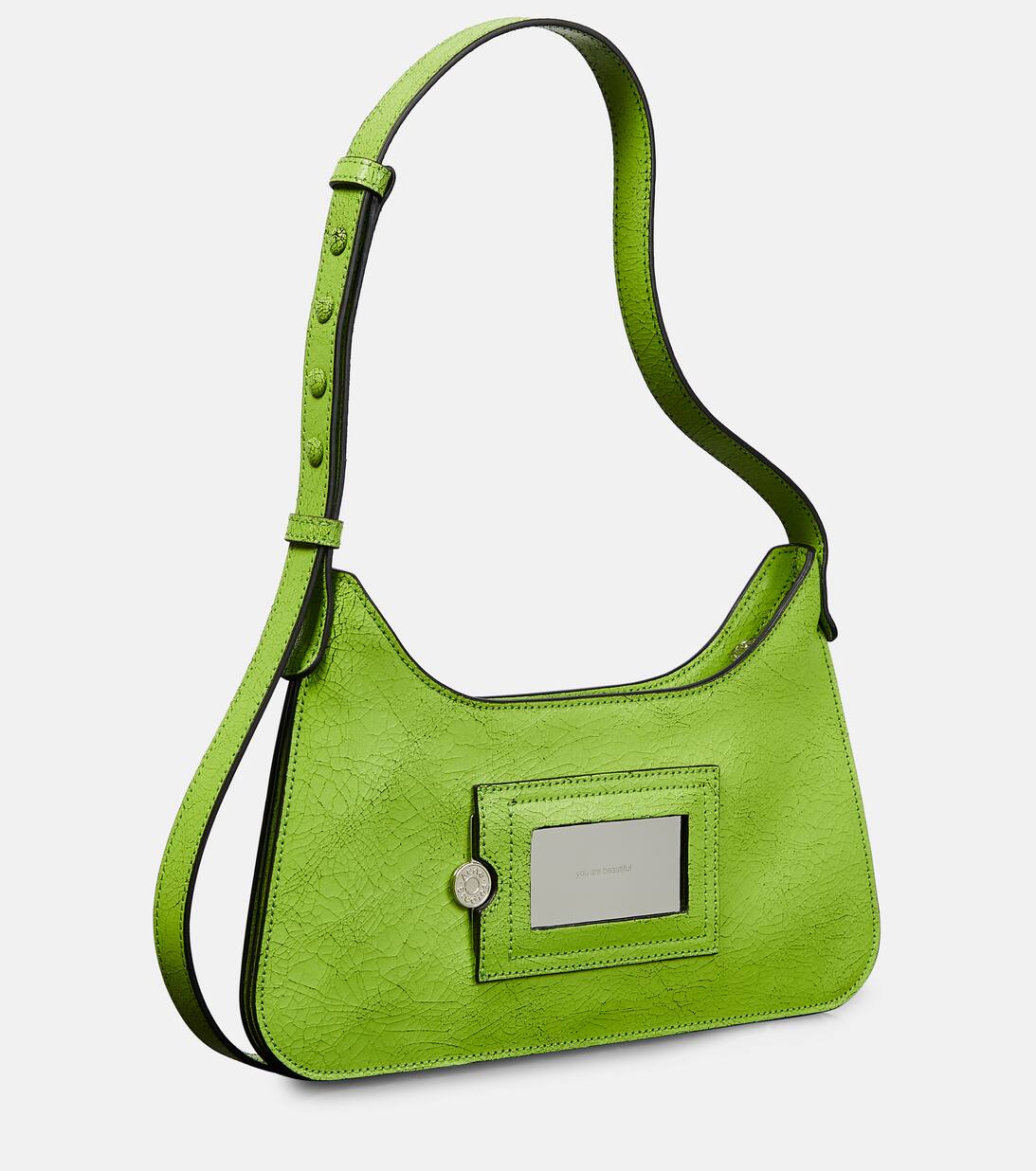 Platt Mini Leather Shoulder Bag in Green Acne Studios Mytheresa