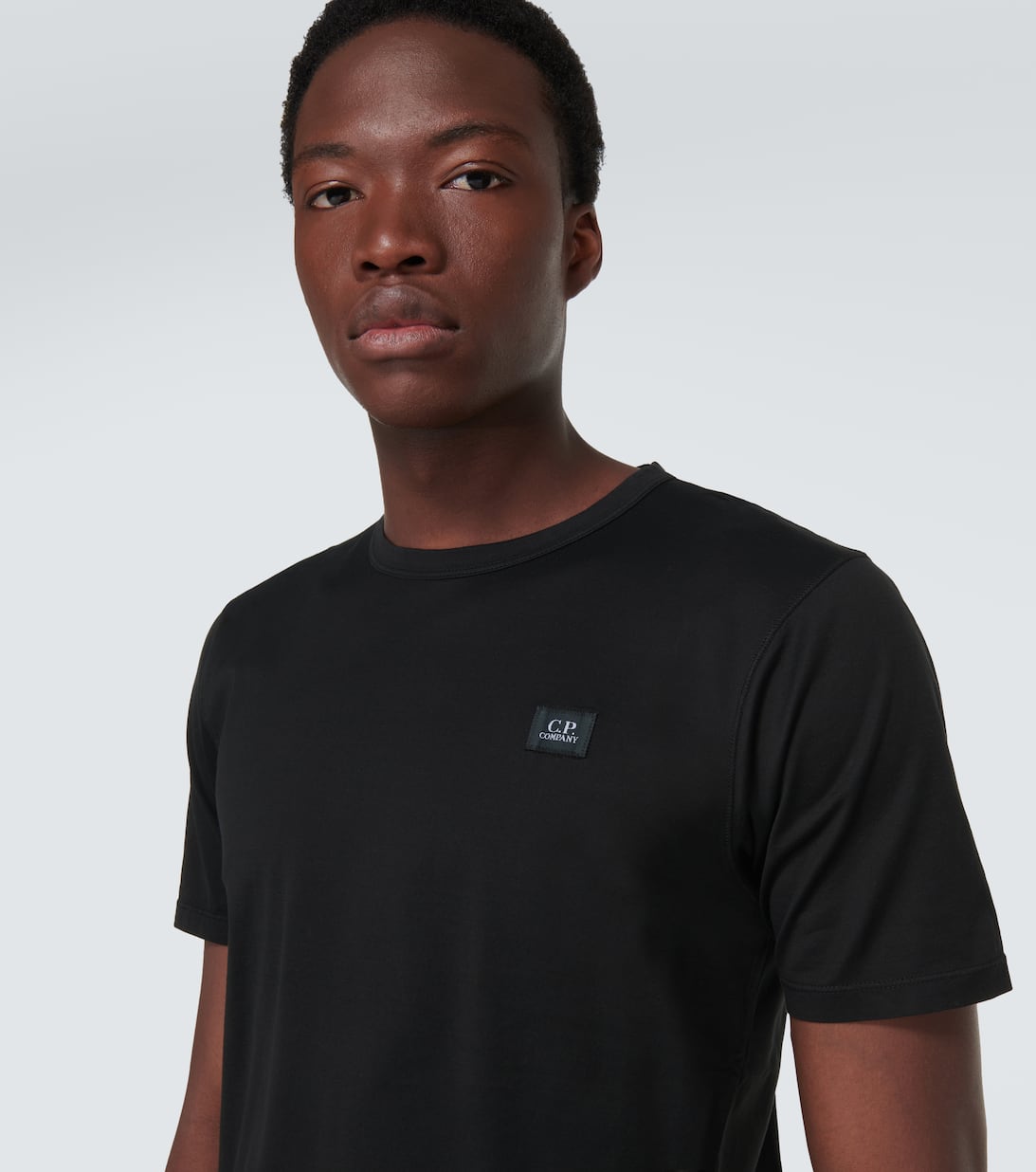 Logo Cotton Jersey T Shirt in Black C P Company Mytheresa