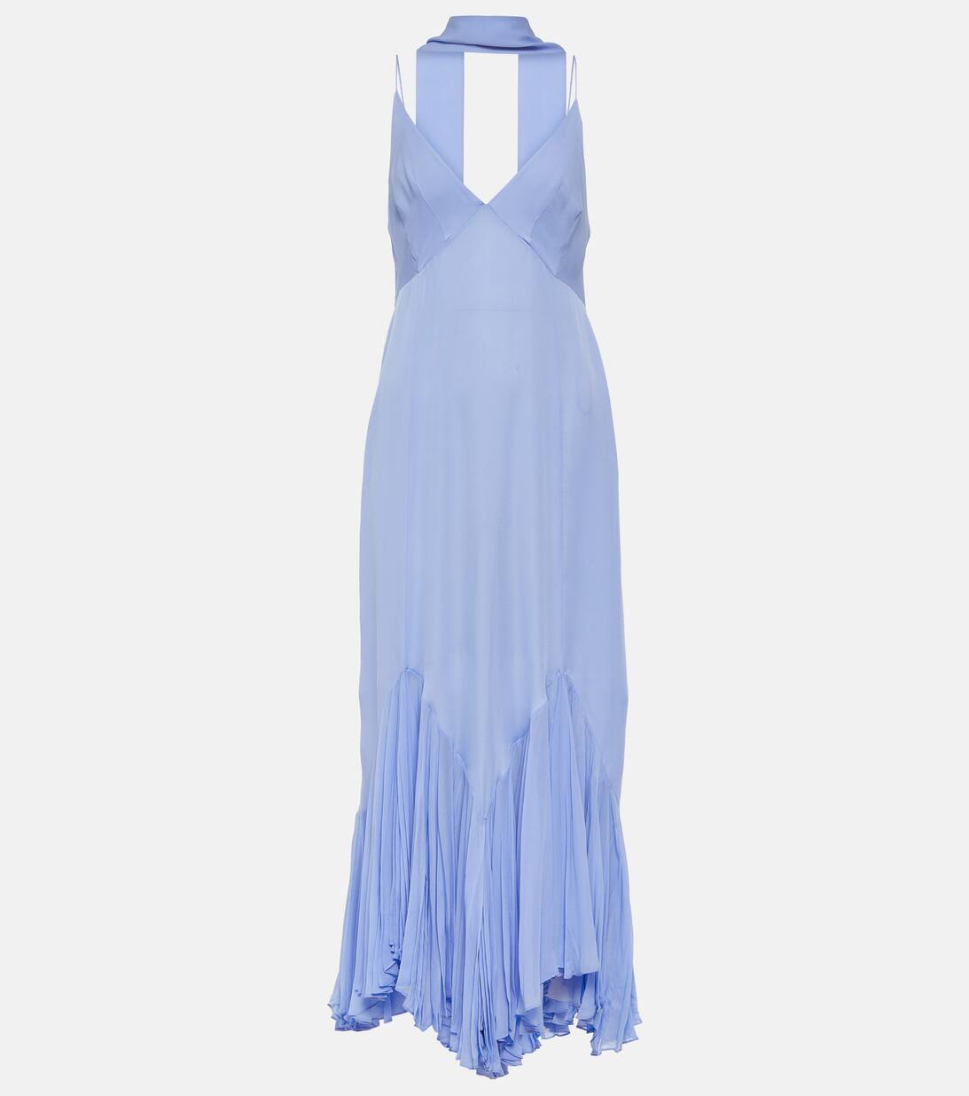 Candita Silk Maxi Dress in Blue Khaite Mytheresa