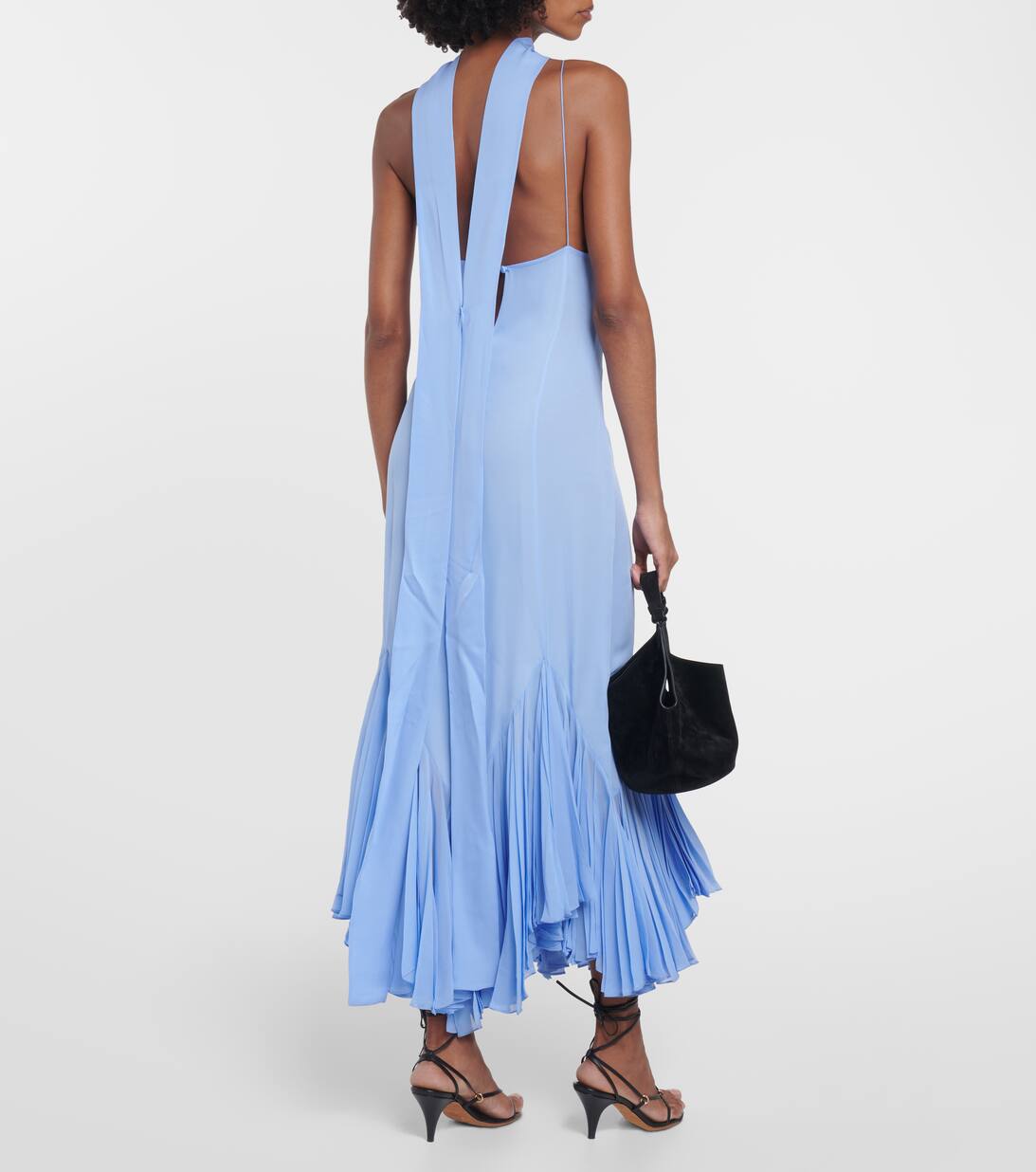 Candita Silk Maxi Dress in Blue Khaite Mytheresa