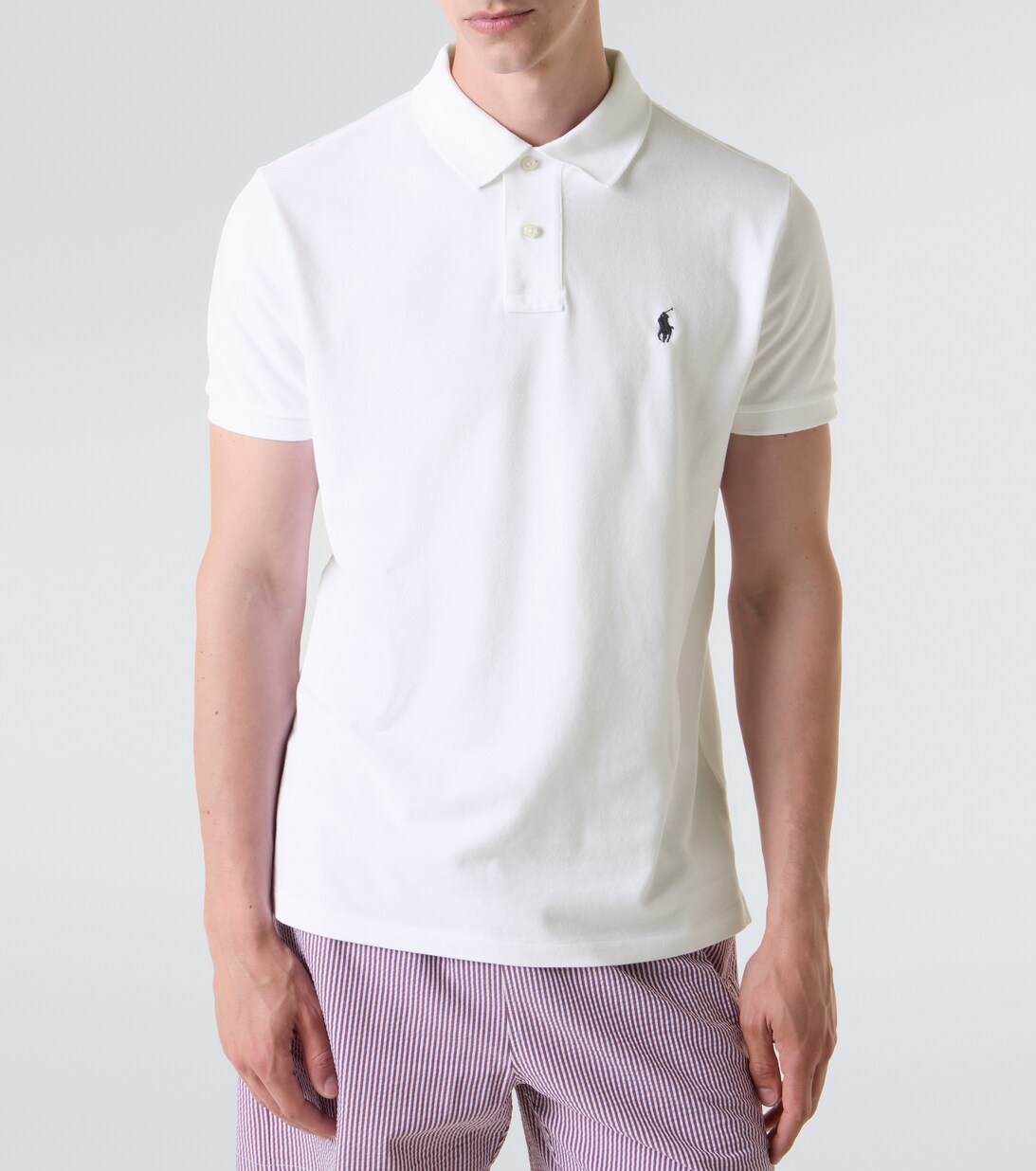 white polo shirt cotton