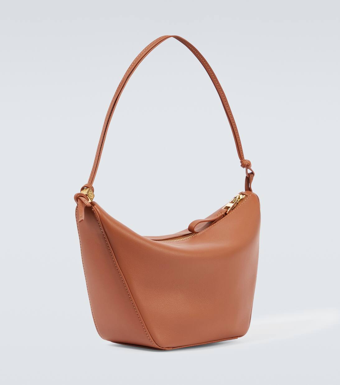 Hammock Mini Leather Shoulder Bag in Brown Loewe Mytheresa