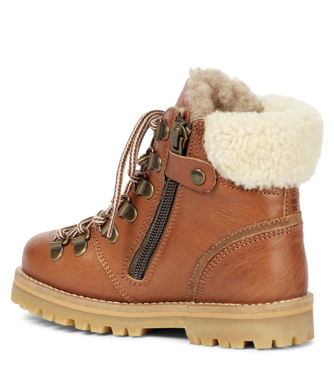 Rainbow shearling-lined leather boots | Petit Nord