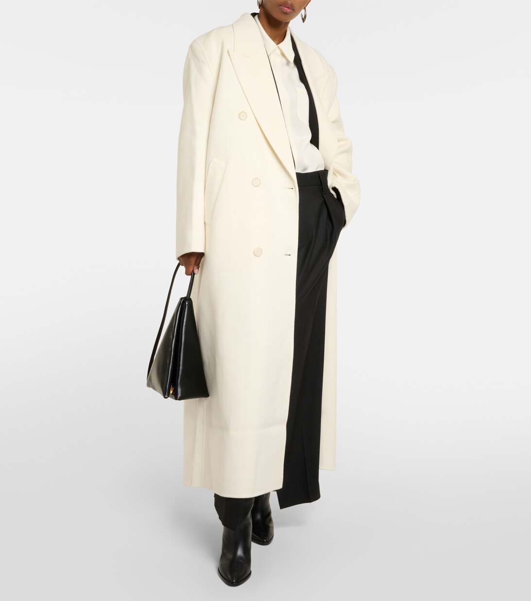 Gaia Oversized Double-breasted Wool-blend Felt Coat main image 1