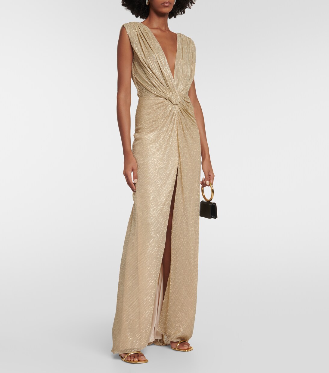 Tessa Metallic Gown In Gold Costarellos Mytheresa tessa-metallic-gown-in-gold-costarellos-mytheresa