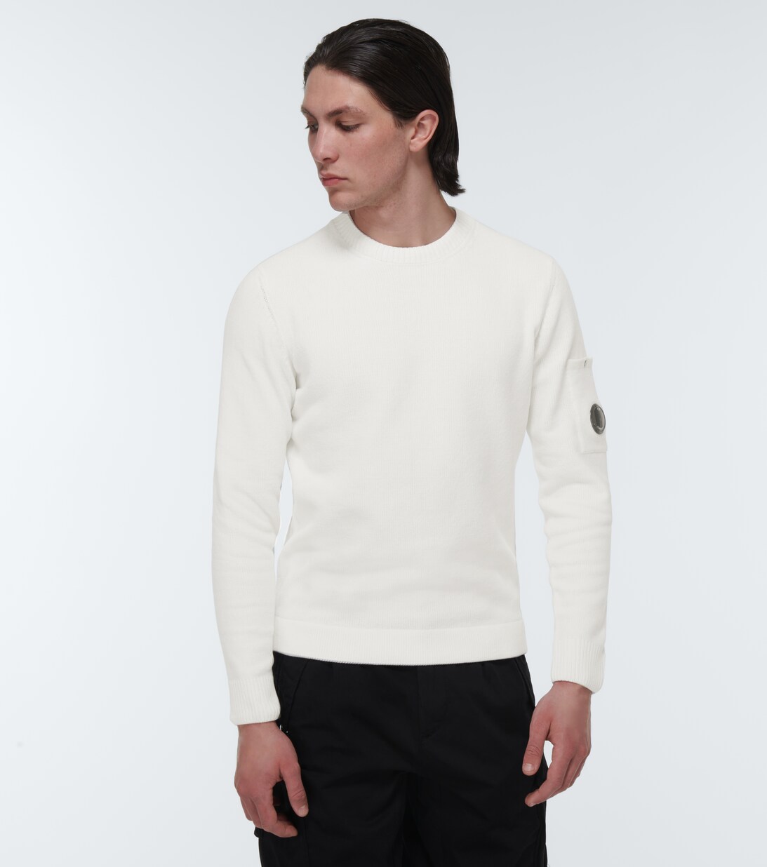Chenille Sweater in White - C P Company | Mytheresa